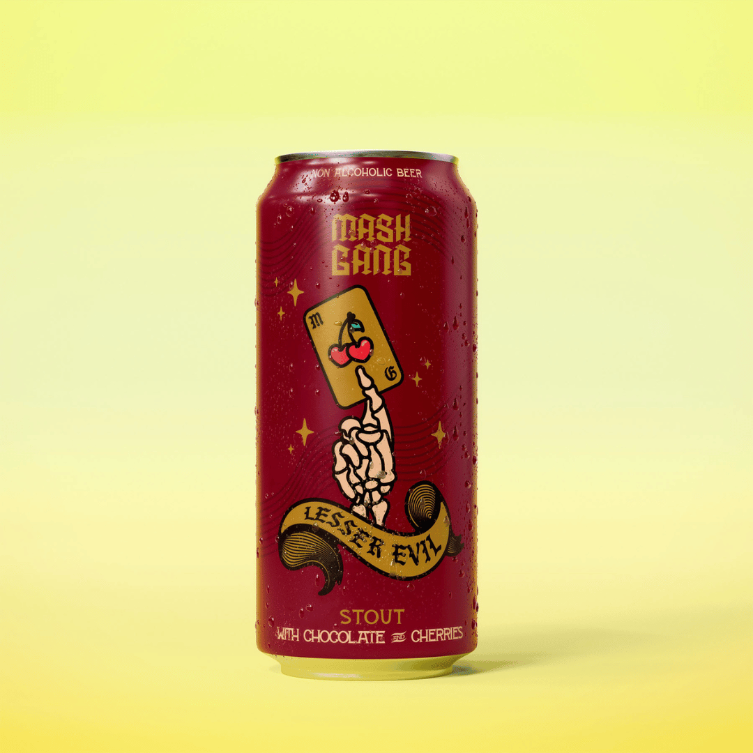 Lesser Evil - Non-Alcoholic Stout - 16OZ - 4 Pack - Mash Gang