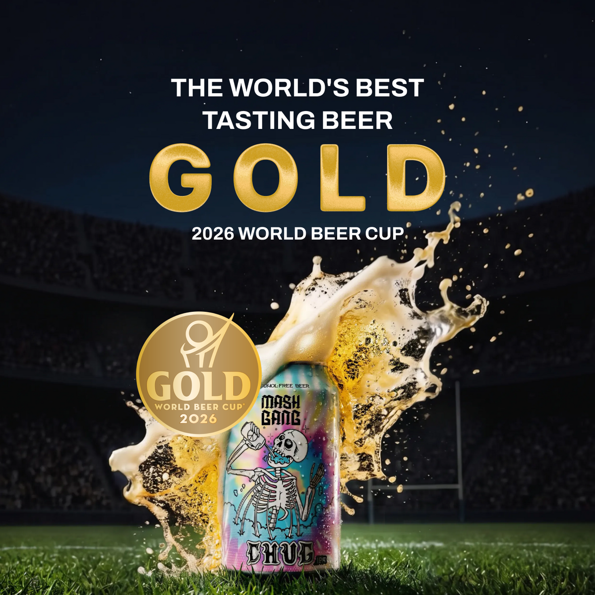 The world's best tasting beer - Gold, 2026 World Beer Cup.